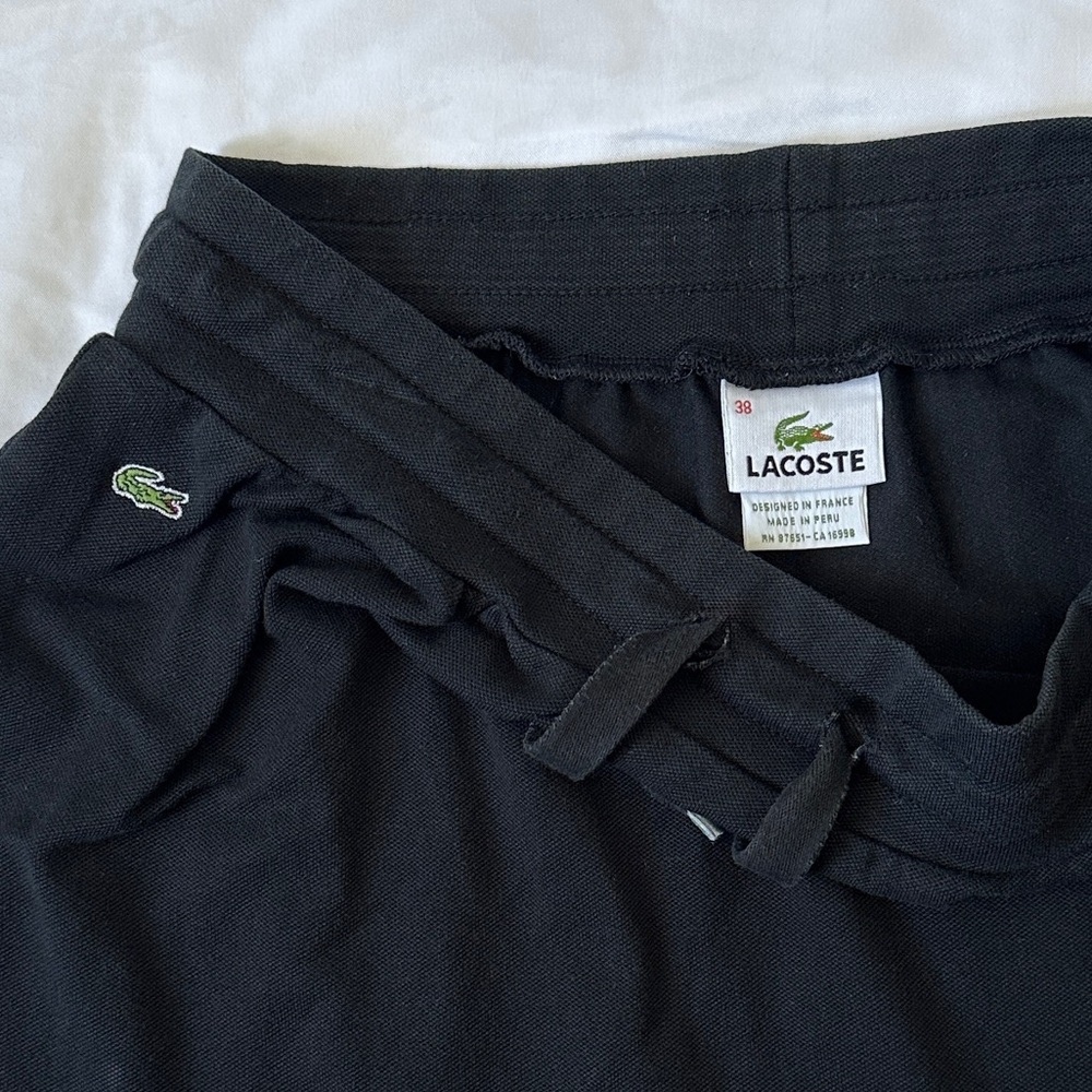 Vintage Y2K Lacoste Terry Mini Skirt - Black - 38 (S/M) - Picture 2 of 8